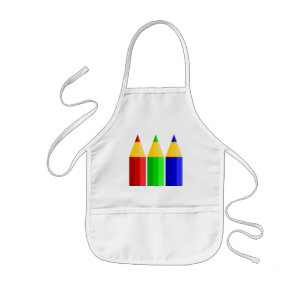 Infantil Delantal coloreado de los niños de los lápices
