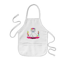 delantal conocido personalizado gato lindo de los