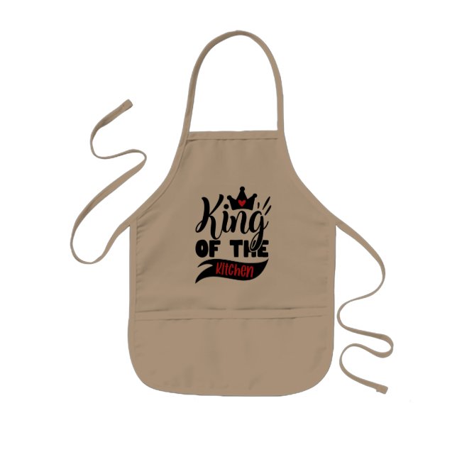 Infantil Delantal de Chef Real: Rey de la Cocina (Frente)