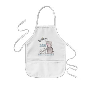 Infantil Delantal de elefante lindo Personalizado ¡Cree en 