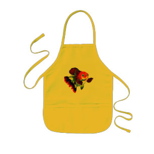 Infantil Delantal de la cocina del Goldfish de Veiltail del