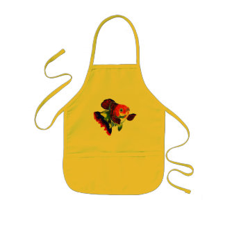 Infantil Delantal de la cocina del Goldfish de Veiltail del