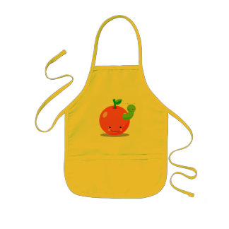 Infantil delantal de la manzana del kawaii