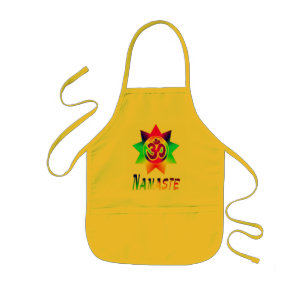 Infantil Delantal de OM Namaste del arco iris