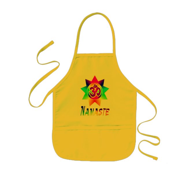 Infantil Delantal de OM Namaste del arco iris (Frente)