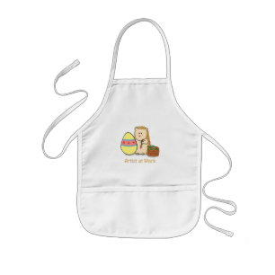 Infantil Delantal de pintura de huevo de Pascua de erizo fe