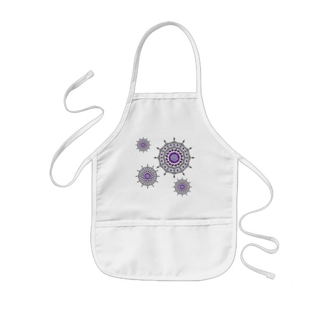 Infantil Delantal de plata Mehndi Fantasy (Frente)