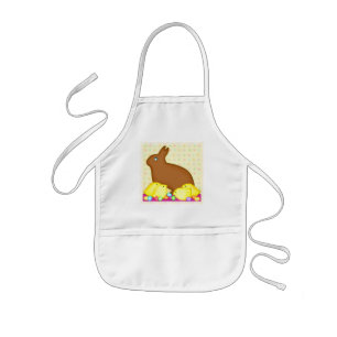 Infantil Delantal del conejito del chocolate de Pascua