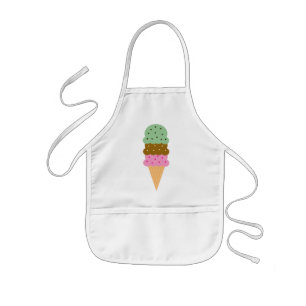 Infantil Delantal del cono de helado