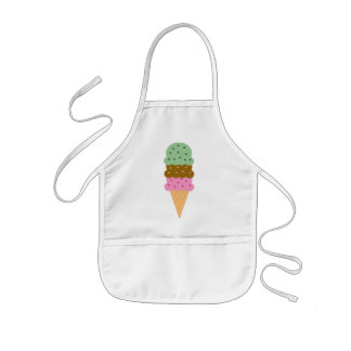 Infantil Delantal del cono de helado