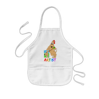 Infantil Delantal del delantal del arte del perro del