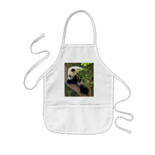 Infantil Delantal del oso de panda gigante y de la panda
