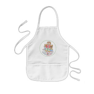 Infantil Delantal del pan de jengibre del navidad del niño