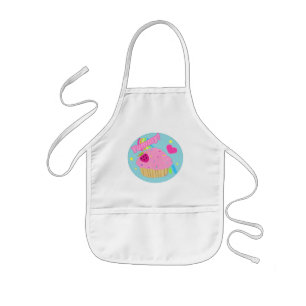 Infantil Delantal delicioso de la magdalena del arco iris