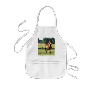 Infantil Delantal derecho del caballo de la castaña