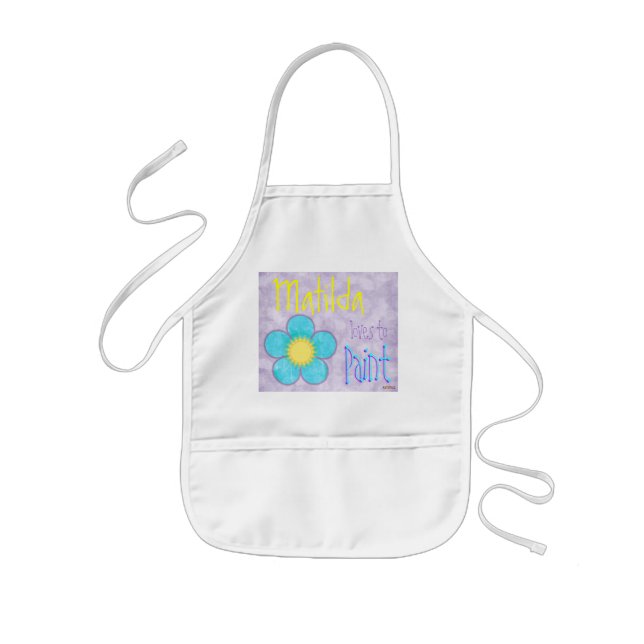 Infantil Delantal floral de la pintura (Frente)
