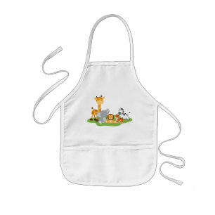 Infantil Delantal lindo de los niños de los animales del