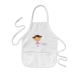 Infantil Delantal lindo del chica de la bailarina del