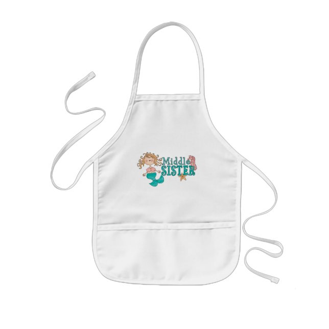 Infantil Delantal medio de la hermana de la sirena (Frente)