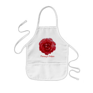 Infantil Delantal - niño - "rosa rojo rojo del ayudante de