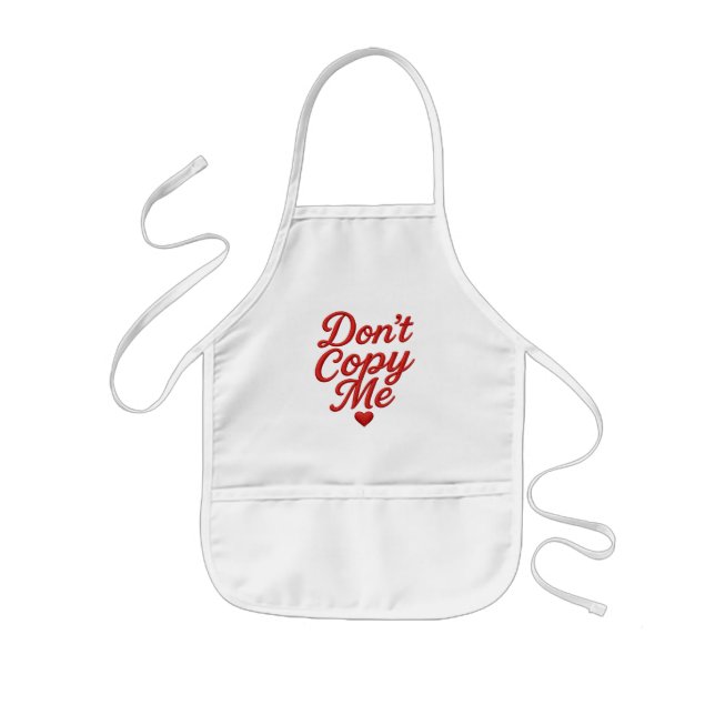 Infantil Delantal para niños Don't Copy Me (Frente)
