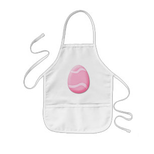Infantil Delantal para niños Huevo de Pascua (Rosa)