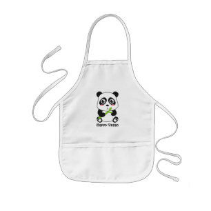 Infantil Delantal para niños veganos de panda bebé lindo