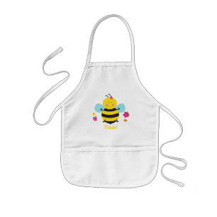 Infantil Delantal personalizado abeja linda para los chicas