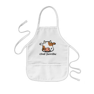 Infantil Delantal personalizado de la vaca para los niños