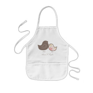 Infantil Delantal personalizado de pollitos con damasco cap