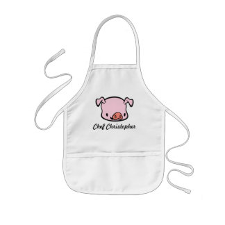 Infantil Delantal personalizado del cerdo para los niños