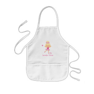 Infantil Delantal personalizado lindo de la bailarina del