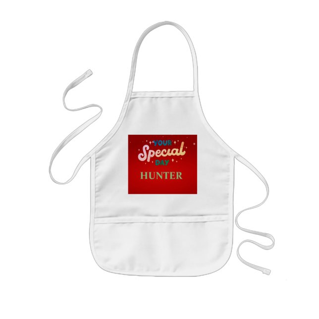 Infantil delantal personalizado para niños (Frente)