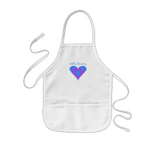 Infantil Delantal personalizado tamaño del corazón del ni