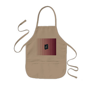 Infantil Delantal vertical de niños con gradiente rosa y mo