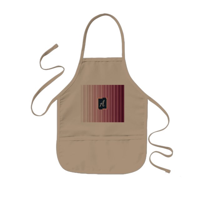 Infantil Delantal vertical de niños con gradiente rosa y mo (Frente)
