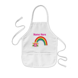Infantil El bonito personalizó el delantal del arco iris