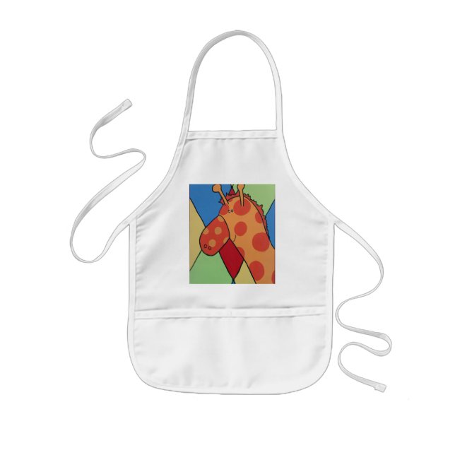 Infantil El delantal de los niños de la jirafa (Frente)