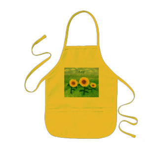Infantil El delantal de los niños de los girasoles del