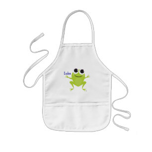 Infantil El delantal de los niños personalizados rana