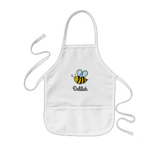 Infantil El delantal del niño con diseño de abejas con burb