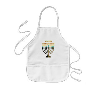 Infantil El delantal del niño feliz de Jánuca Menorah