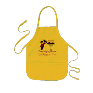 Infantil El desmistificar y logotipo en delantal