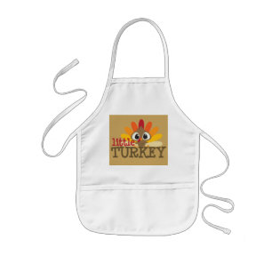 Infantil El pequeño pavo lindo embroma el delantal unisex