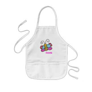 Infantil ¡Hay una mariposa en su delantal de la pintura!