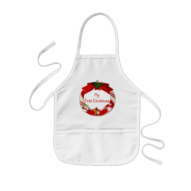 Infantil Mi primer delantal del bebé del navidad (Frente)
