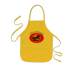 Infantil Mustang para amante de caballo delantal