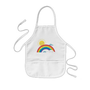 Infantil Nube del arco iris y el delantal de los niños de