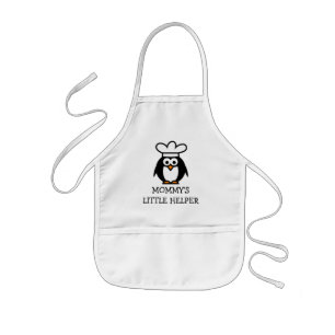 Infantil Pequeño delantal de la cocina del pingüino del