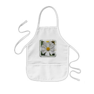 Infantil Pequeño delantal de la flor blanca del cosmos